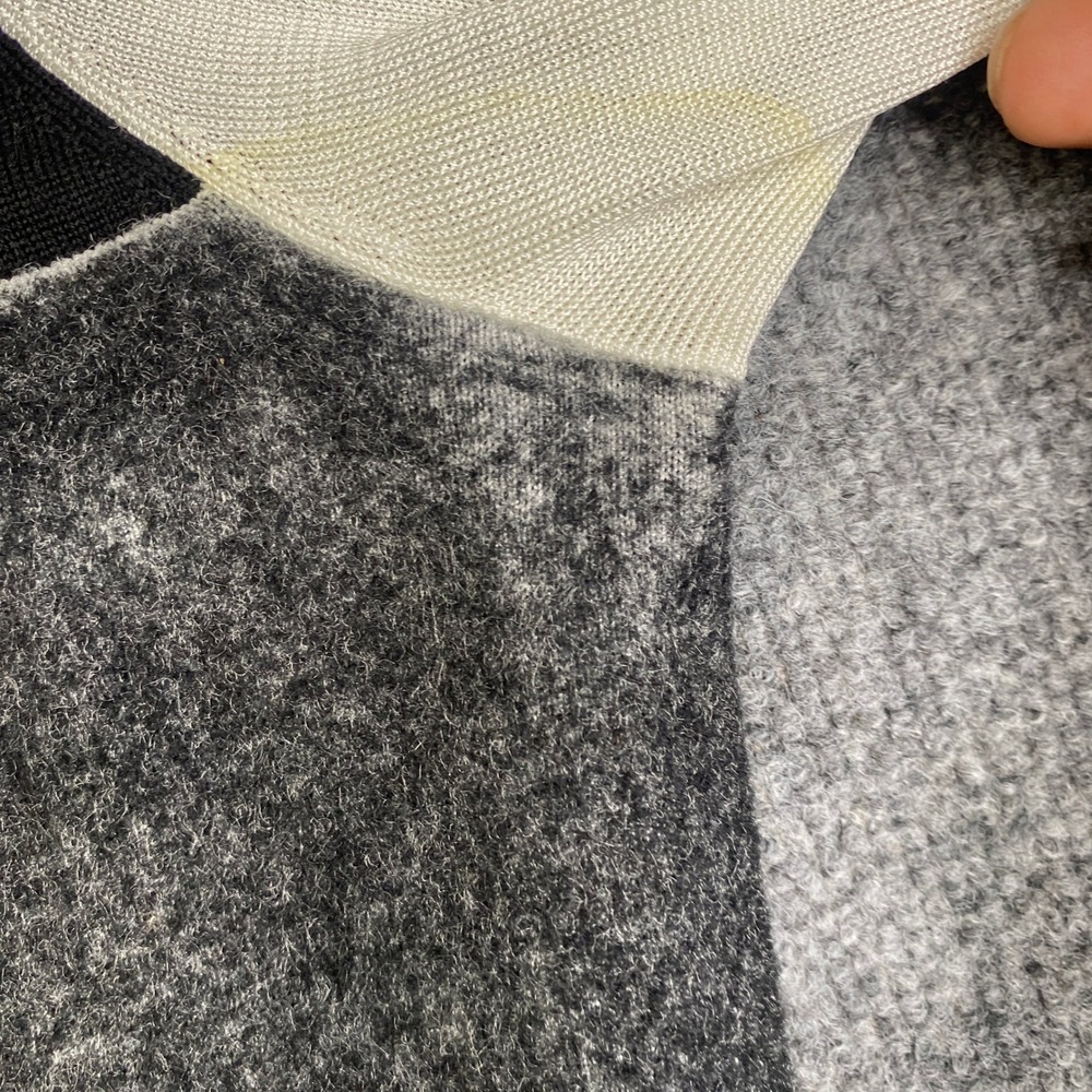 Rag & Bone Colorblock Merino Wool Mohair Blend Sweater Black Grey Cream Small - Picture 6 of 11